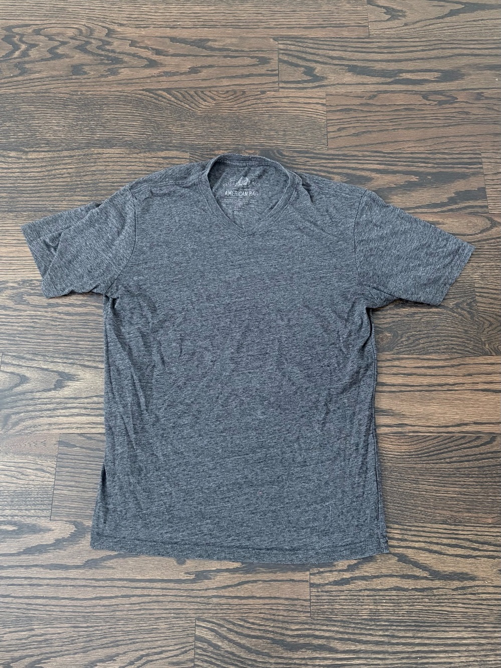 American Rag Men's Charcoal Heather V-Neck Tee